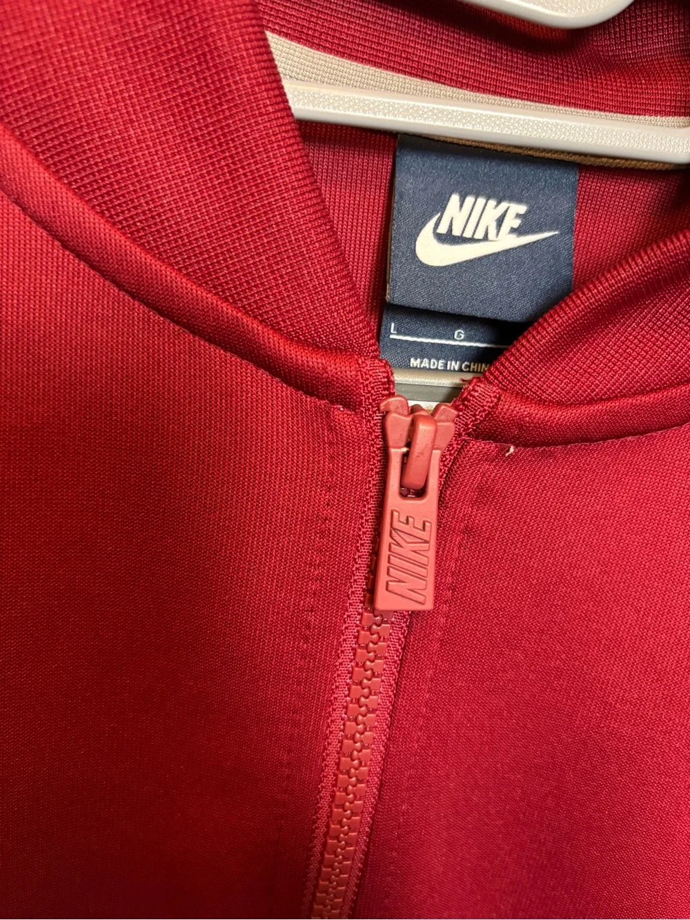 Nike track bomber jacket maroon